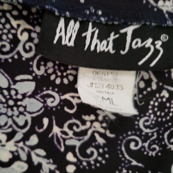 All That Jazz Navy & Light Blue Patterned Sleeveless Midi Dress - Picture 4 of 4